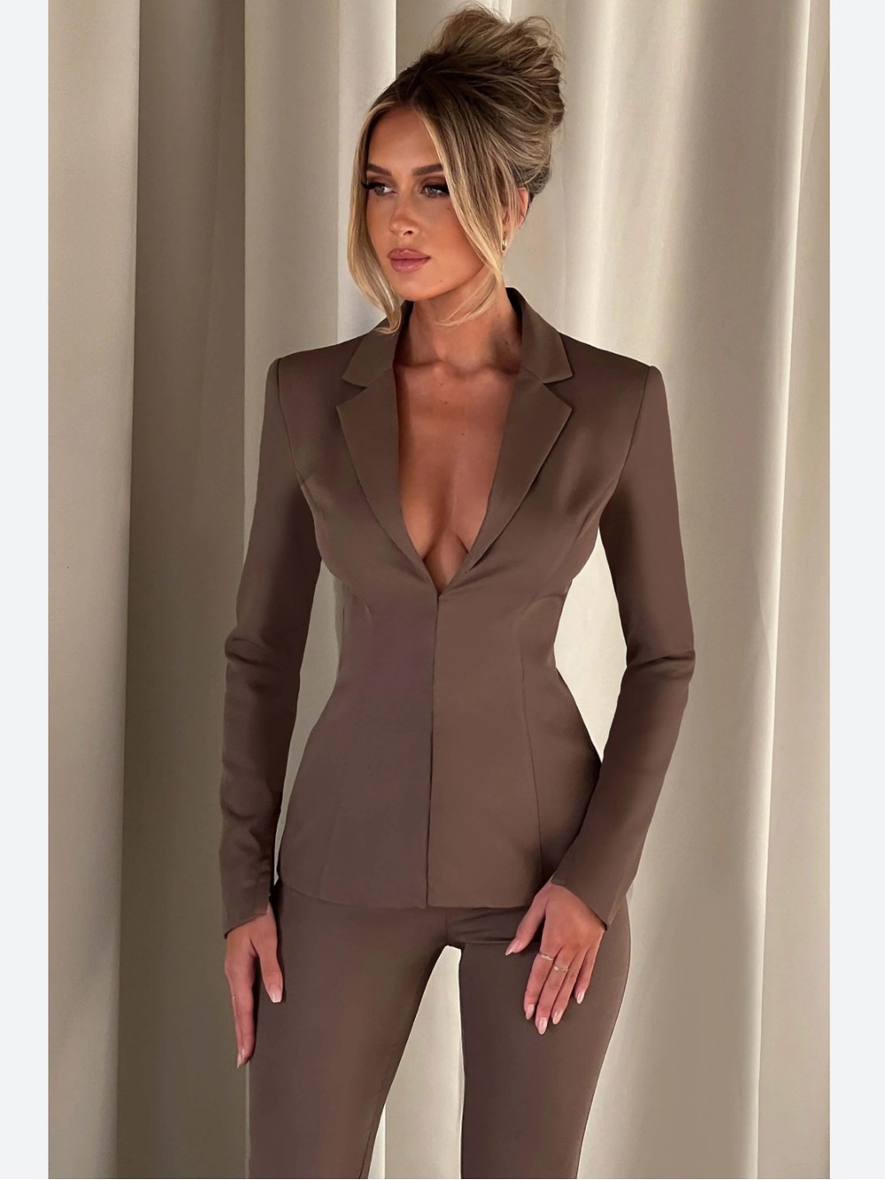 NWT BABYBOO Aspen JACKET Mocha Blazer SIZE L